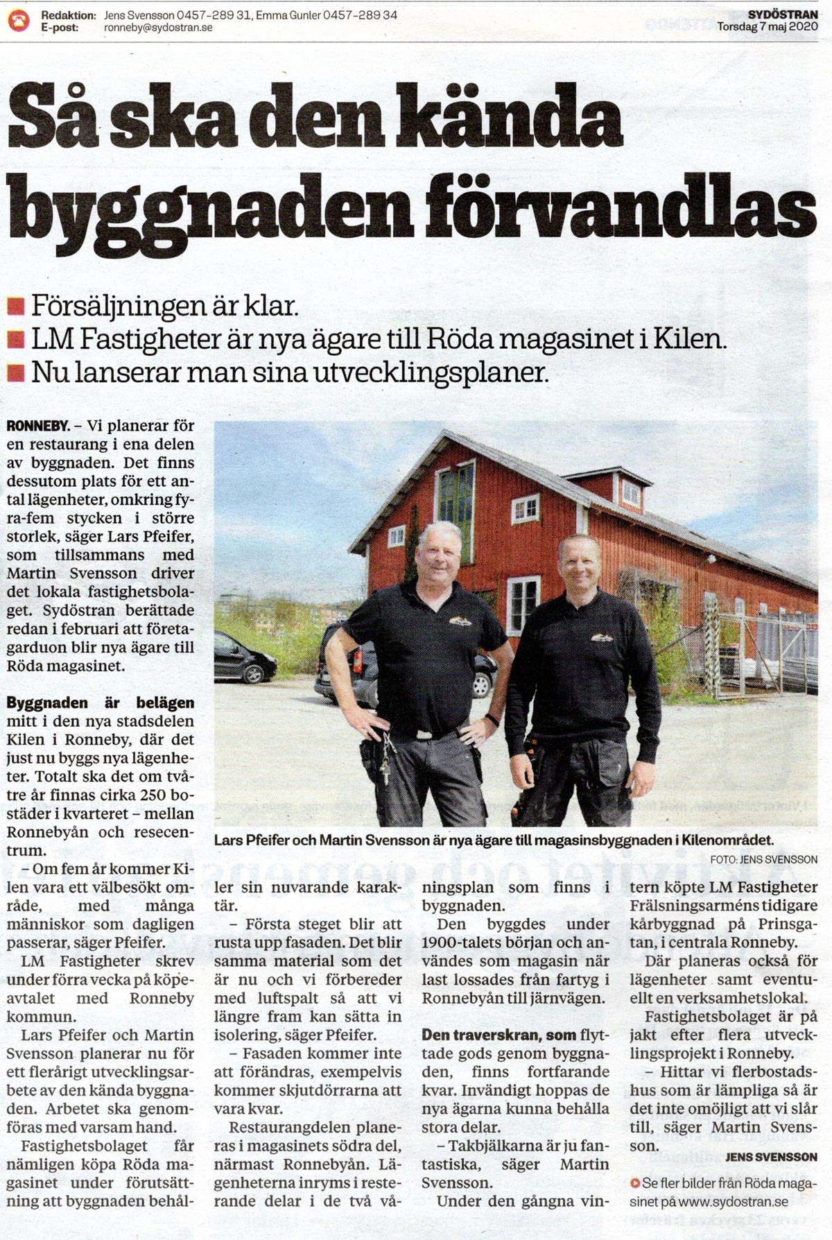 Sydöstran skrev om våra planer för Röda magasinet.