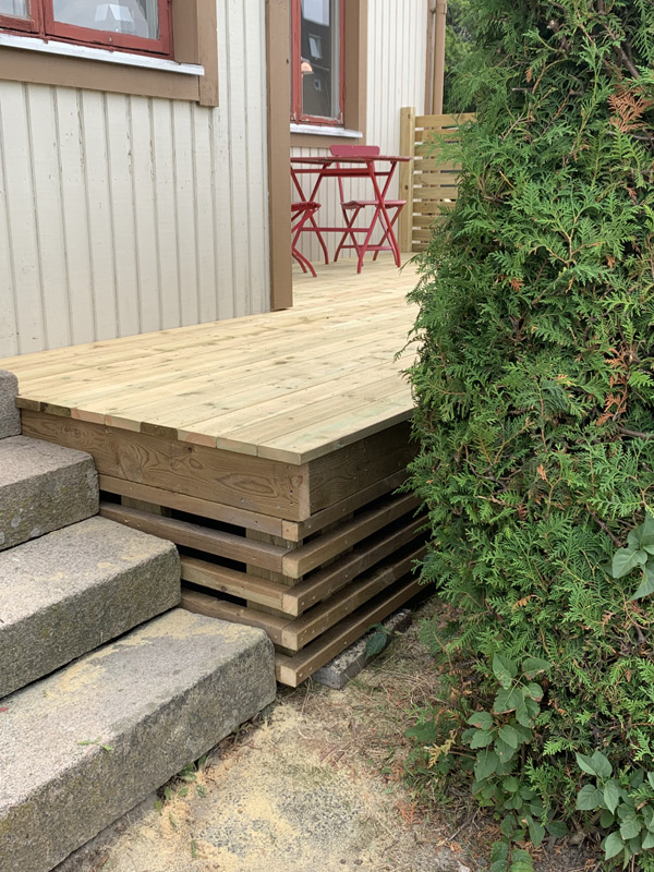 Övre Brunnsvägen 53, ny terrass