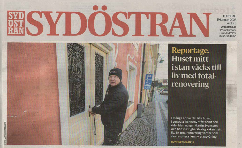 Sydöstran skrev om projekt Prinsgatan 10